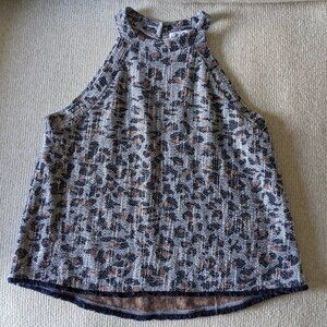 Who Wear What When Where Leopard Print Halter Top M